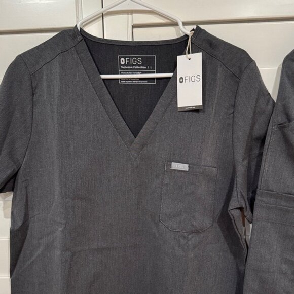 Figs Dark Gray Scrub Set - Picture 2 of 8